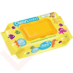 Lenços Umedecidos Clean Baby com 120 unidades