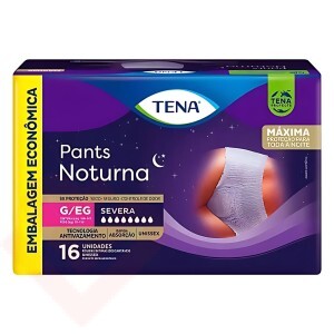 Fralda Geriátrica Tena Pants Noturna G/EG tamanho com 16 unidades
