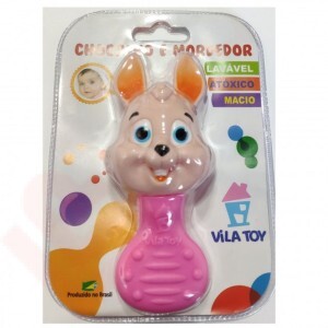 Chocalho e Mordedor Vila Toy – Coelhinho Rosa