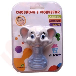 Chocalho e Mordedor Vila Toy – Elefantinho Azul